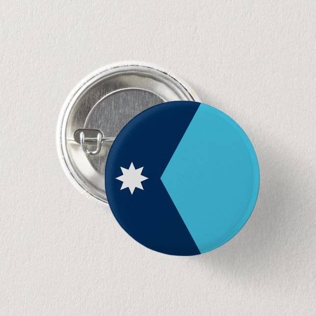 Badge Rond 2,50 Cm Drapeau de l'État du Minnesota (Devant & derrière)