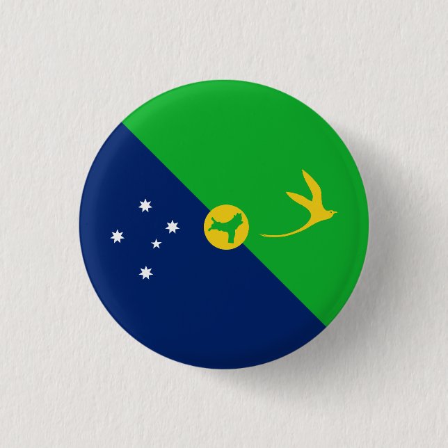 Badge Rond 2,50 Cm Drapeau de l'île Christmas (Devant)