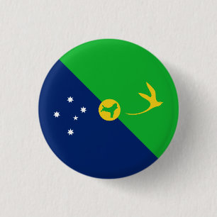 Badge Rond 2,50 Cm Drapeau de l'île Christmas