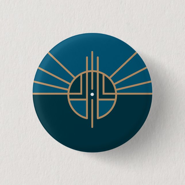 Badge Rond 2,50 Cm Drapeau de Lincoln, Nebraska (Devant)