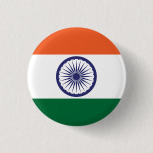 Badge Rond 2,50 Cm Drapeau de l'Inde