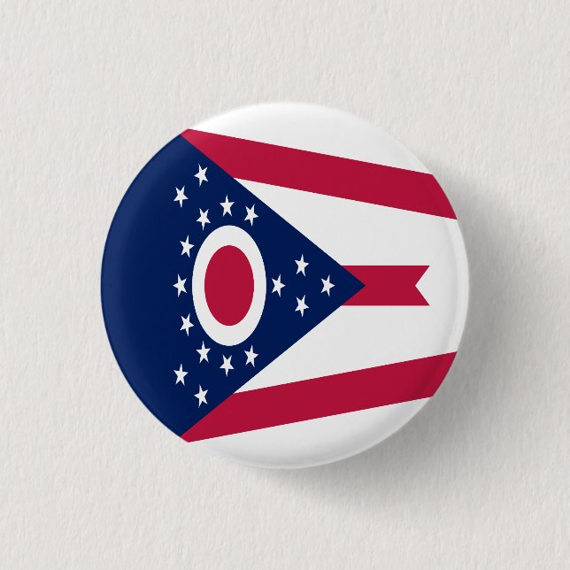 Badge Rond 2,50 Cm Drapeau de l'Ohio (Devant)