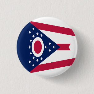 Badge Rond 2,50 Cm Drapeau de l'Ohio