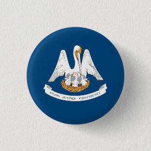Badge Rond 2,50 Cm Drapeau de Louisiane, Drapeau de Louisiane