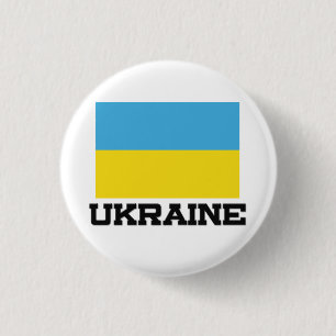 Badge Rond 2,50 Cm Drapeau de l'Ukraine