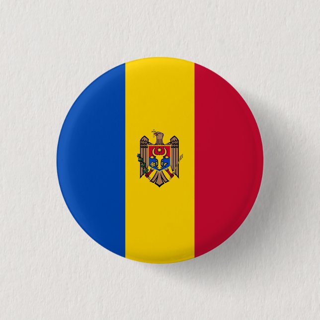 Badge Rond 2,50 Cm Drapeau de Moldova (Devant)
