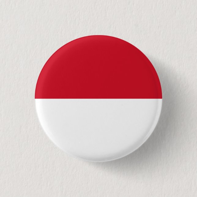 Badge Rond 2,50 Cm Drapeau de Monaco (Devant)