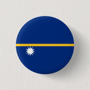 Badge Rond 2,50 Cm Drapeau de Nauruan, Drapeau de Nauru
