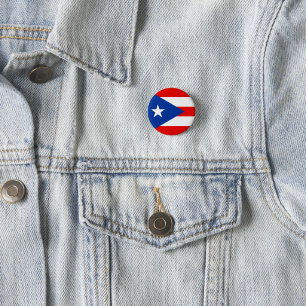 Badge Rond 2,50 Cm Drapeau de Porto Rico