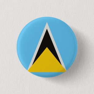 Badge Rond 2,50 Cm Drapeau de Sainte-Lucie