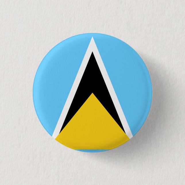 Badge Rond 2,50 Cm Drapeau de Sainte-Lucie (Devant)
