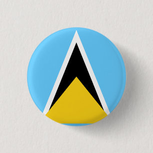 Badge Rond 2,50 Cm Drapeau de Sainte-Lucie