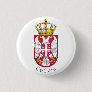 Badge Rond 2,50 Cm Drapeau de Serbie