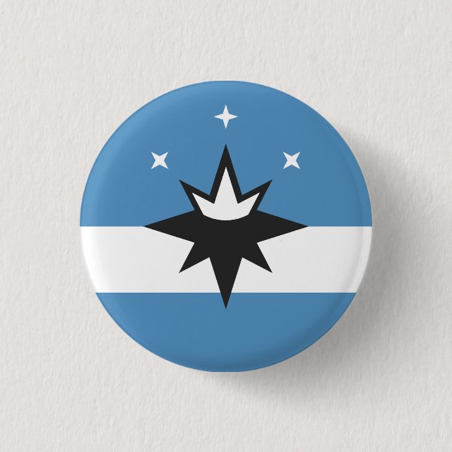 Badge Rond 2,50 Cm Drapeau de Springfield, Missouri (Devant)