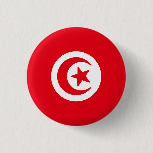 Badge Rond 2,50 Cm Drapeau de Tunisie