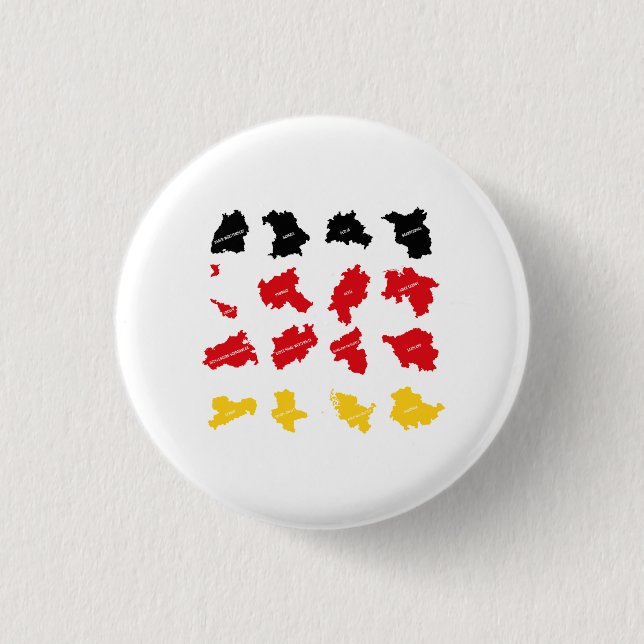 Badge Rond 2,50 Cm Drapeau des États allemands (Devant)
