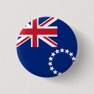 Badge Rond 2,50 Cm Drapeau des Îles Cook