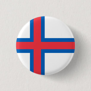 Badge Rond 2,50 Cm Drapeau des îles Féroé