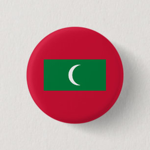 Badge Rond 2,50 Cm Drapeau des Maldives