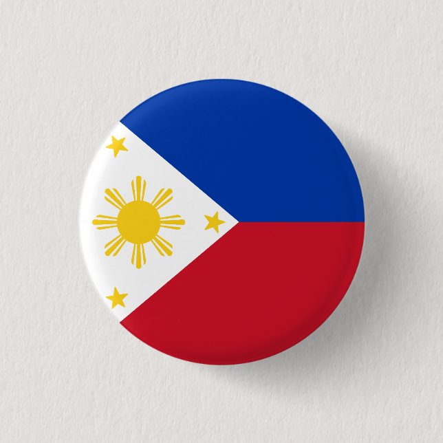 Badge Rond 2,50 Cm Drapeau des Philippines (Devant)
