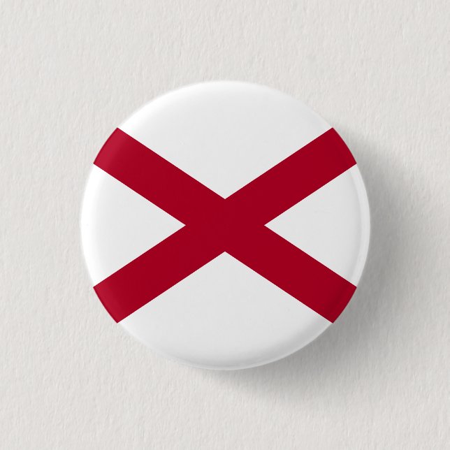 Badge Rond 2,50 Cm Drapeau d'État de l'Alabama (Devant)