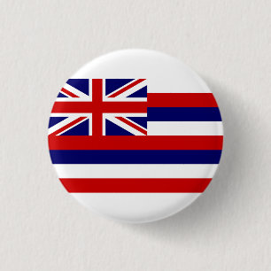 Badge Rond 2,50 Cm Drapeau d'Hawaï, Drapeau d'Hawaï