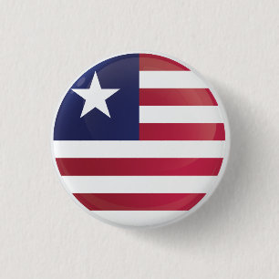 Badge Rond 2,50 Cm Drapeau d'icône du Libéria