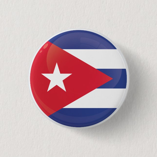 Badge Rond 2,50 Cm Drapeau d'icône ronde Cuba (Devant)