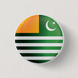 Badge Rond 2,50 Cm Drapeau d'icône ronde du Cachemire