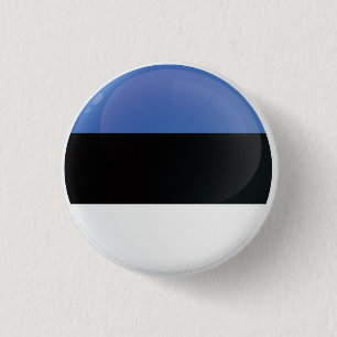 Badge Rond 2,50 Cm Drapeau d'icône ronde Estonie