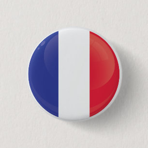 Badge Rond 2,50 Cm Drapeau d'icône ronde France