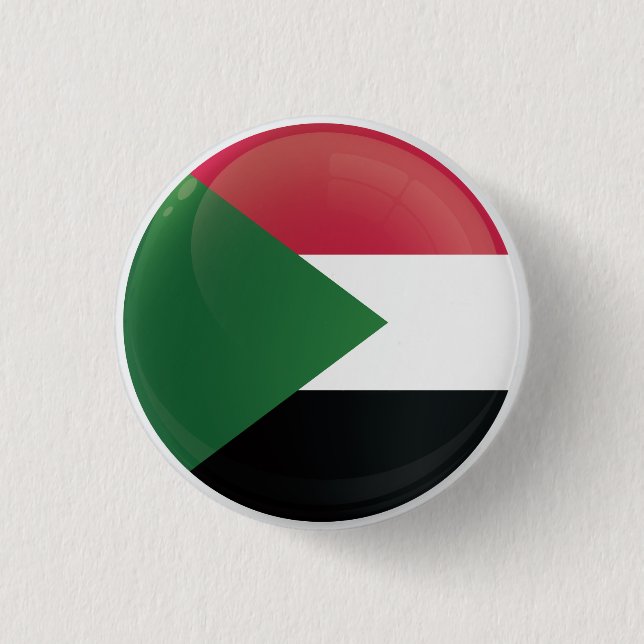 Badge Rond 2,50 Cm Drapeau d'icône Soudan Round (Devant)
