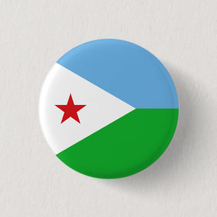 Badge Rond 2,50 Cm Drapeau djiboutien, Drapeau djiboutien