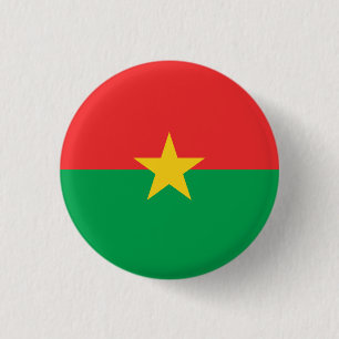 Badge Rond 2,50 Cm Drapeau du Burkina Faso