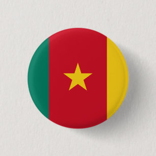 Badge Rond 2,50 Cm Drapeau du Cameroun