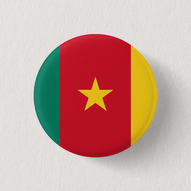 Badge Rond 2,50 Cm Drapeau du Cameroun (Devant)