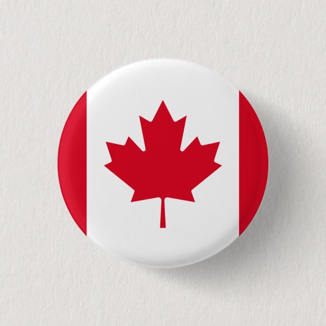 Badge Rond 2,50 Cm Drapeau du Canada (Devant)