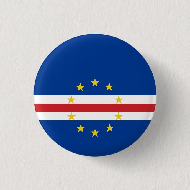 Badge Rond 2,50 Cm Drapeau du Cap-Vert (Devant)