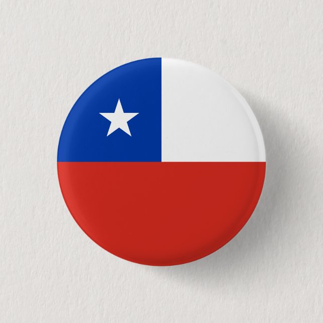 Badge Rond 2,50 Cm Drapeau du Chili (Devant)