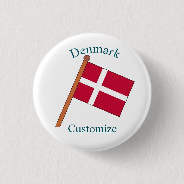 Badge Rond 2,50 Cm Drapeau du Danemark Thunder_Cove (Devant)