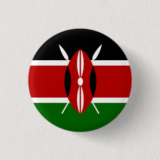Badge Rond 2,50 Cm Drapeau du Kenya