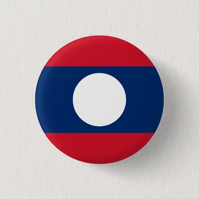 Badge Rond 2,50 Cm Drapeau du Laos (Devant)