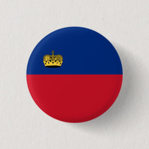 Badge Rond 2,50 Cm Drapeau du Liechtenstein, Drapeau du Liechtenstein