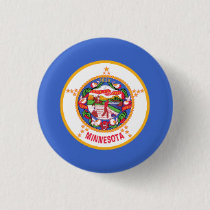 Badge Rond 2,50 Cm Drapeau du Minnesota, Drapeau du Minnesota