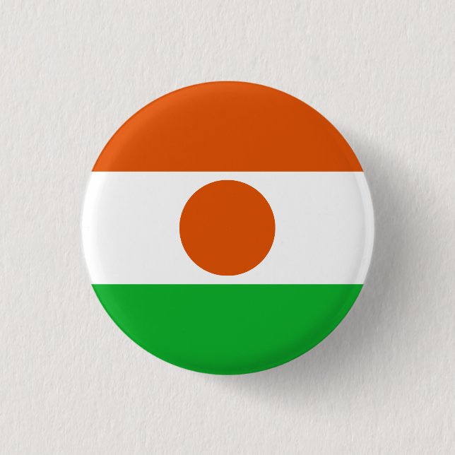 Badge Rond 2,50 Cm Drapeau du Niger (Devant)