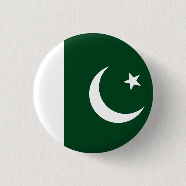 Badge Rond 2,50 Cm Drapeau du Pakistan (Devant)
