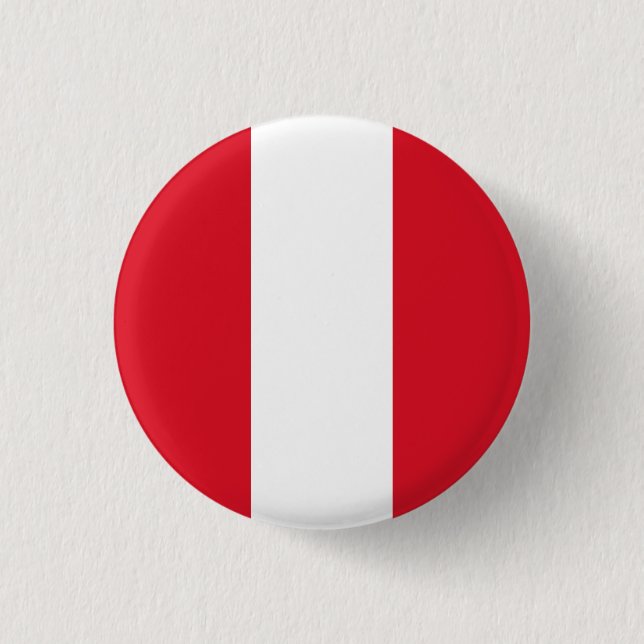Badge Rond 2,50 Cm Drapeau du Pérou (Devant)