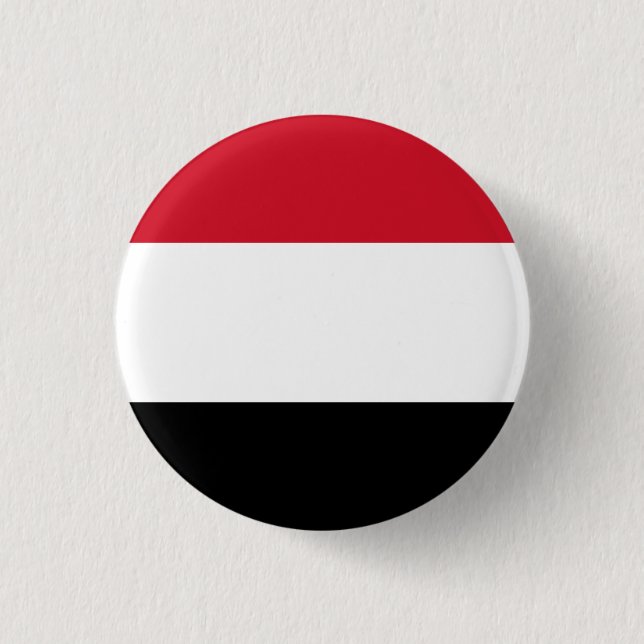 Badge Rond 2,50 Cm Drapeau du Yémen (Devant)