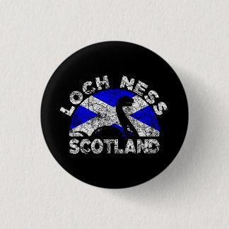Badge Rond 2,50 Cm Drapeau écossais Loch Ness Monster