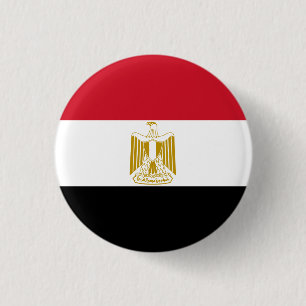 Badge Rond 2,50 Cm Drapeau égyptien, Drapeau égyptien